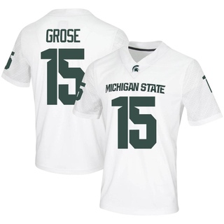 Angelo Grose Game White Youth Michigan State Spartans Football Jersey