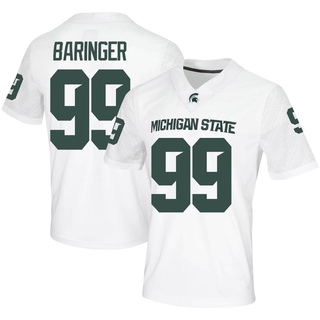 Bryce Baringer Game White Youth Michigan State Spartans Football Jersey