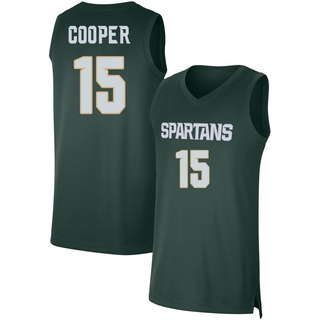Carson Cooper Replica Green Men's Michigan State Spartans Basketball Jersey