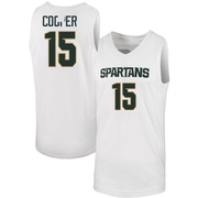 Carson Cooper Replica White Men's Michigan State Spartans Basketball Jersey