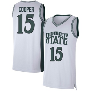 Carson Cooper Replica White Men's Michigan State Spartans Retro Basketball Jersey