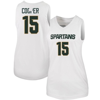 Carson Cooper Replica White Women's Michigan State Spartans Basketball Jersey