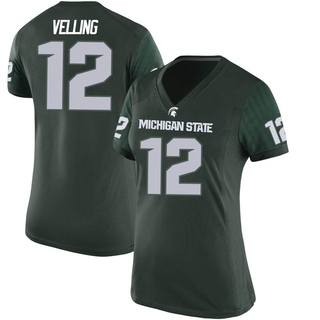 Jack Velling Game Green Women's Michigan State Spartans Football Jersey