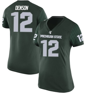Justin Denson Jr. Game Green Women's Michigan State Spartans Football Jersey