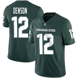 Justin Denson Jr. Game Green Youth Michigan State Spartans Football Jersey