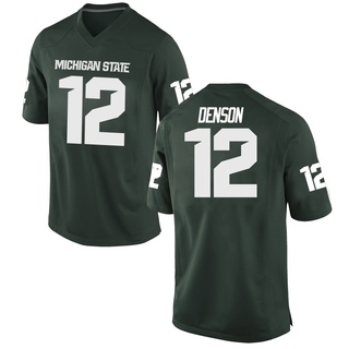 Justin Denson Jr. Replica Green Youth Michigan State Spartans Football Jersey