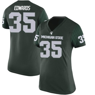 Sam Edwards Game Green Women's Michigan State Spartans Football Jersey
