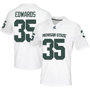 Sam Edwards Game White Men's Michigan State Spartans Football Jersey