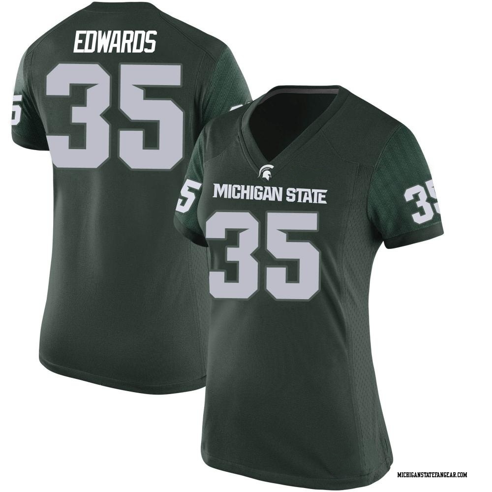 Sam Edwards Replica Green Women's Michigan State Spartans Football Jersey
