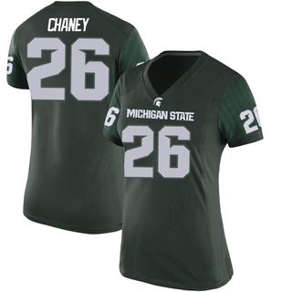 Stone Chaney Game Green Women's Michigan State Spartans Football Jersey