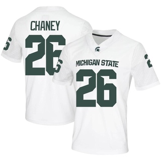 Stone Chaney Game White Youth Michigan State Spartans Football Jersey
